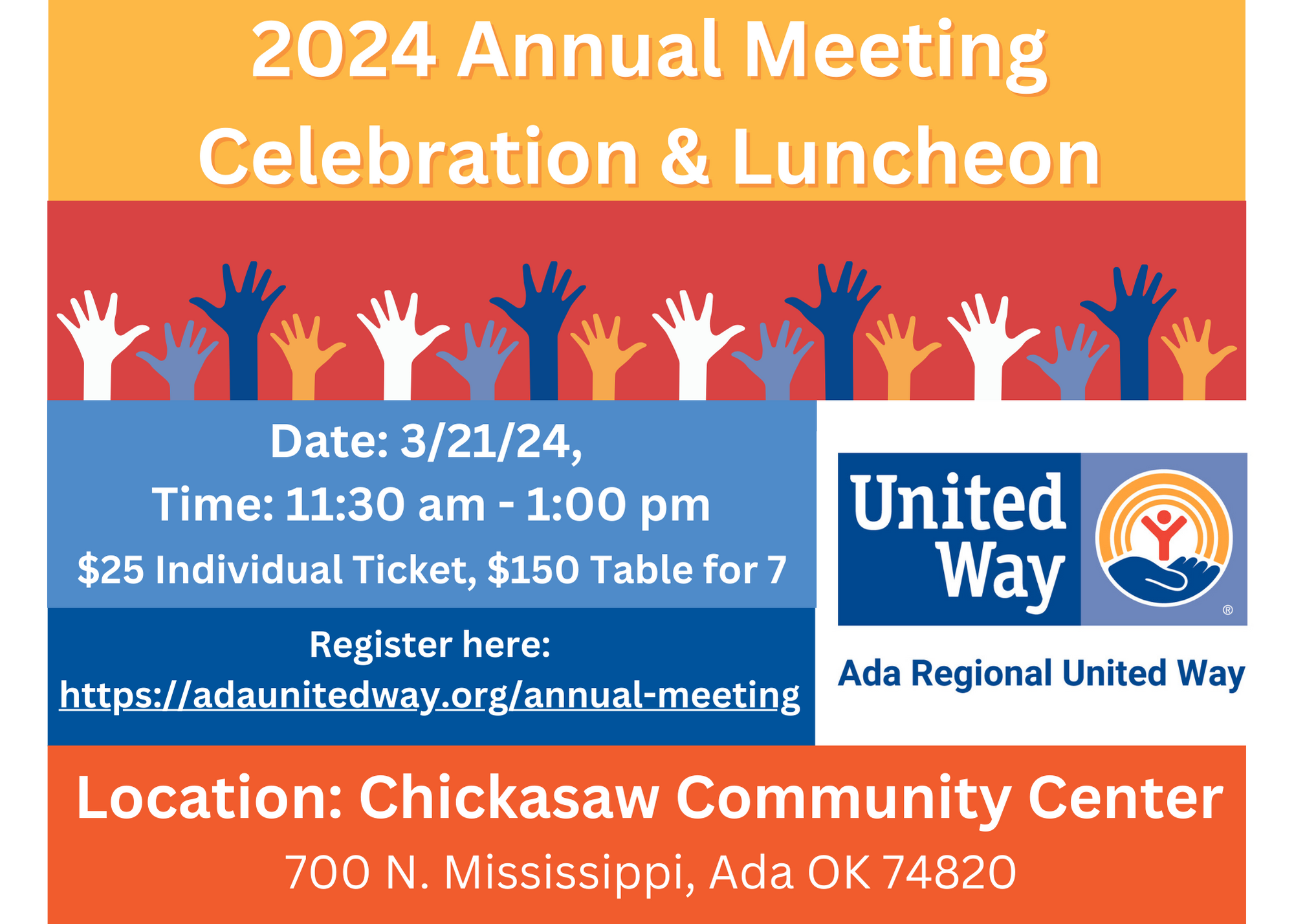 ARUW Annual Meeting Luncheon | Ada Regional United Way